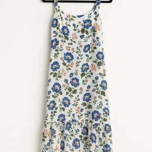 Sundays Floral Maxi Dress in Blue and Orange